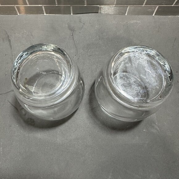 Chivas Whiskey Rocks Glasses Etched Gold Logo Swirl Shape Weighted Bottom 8oz - Picture 4 of 9